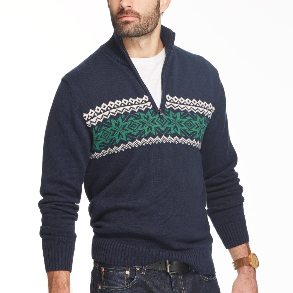 New Weatherproof Vintage 1/4 Zip Navy Sweater